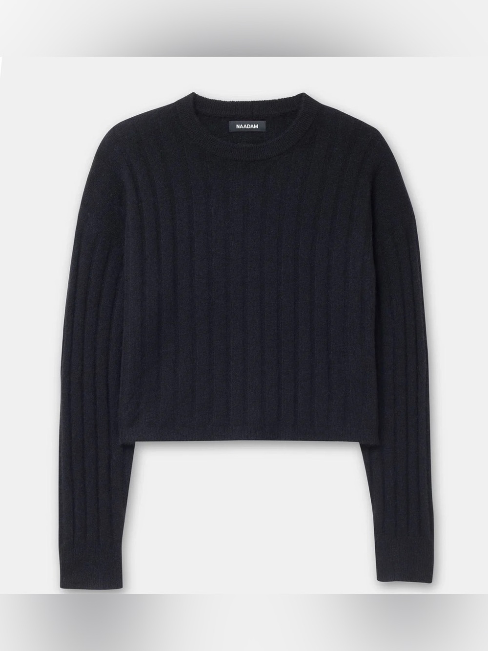 NAADAM Lightweight Cashmere Ribbed Cropped Sweater